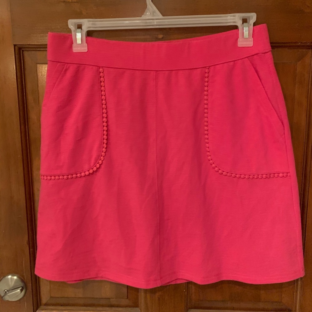 Hot pink Talbots pull on skirt